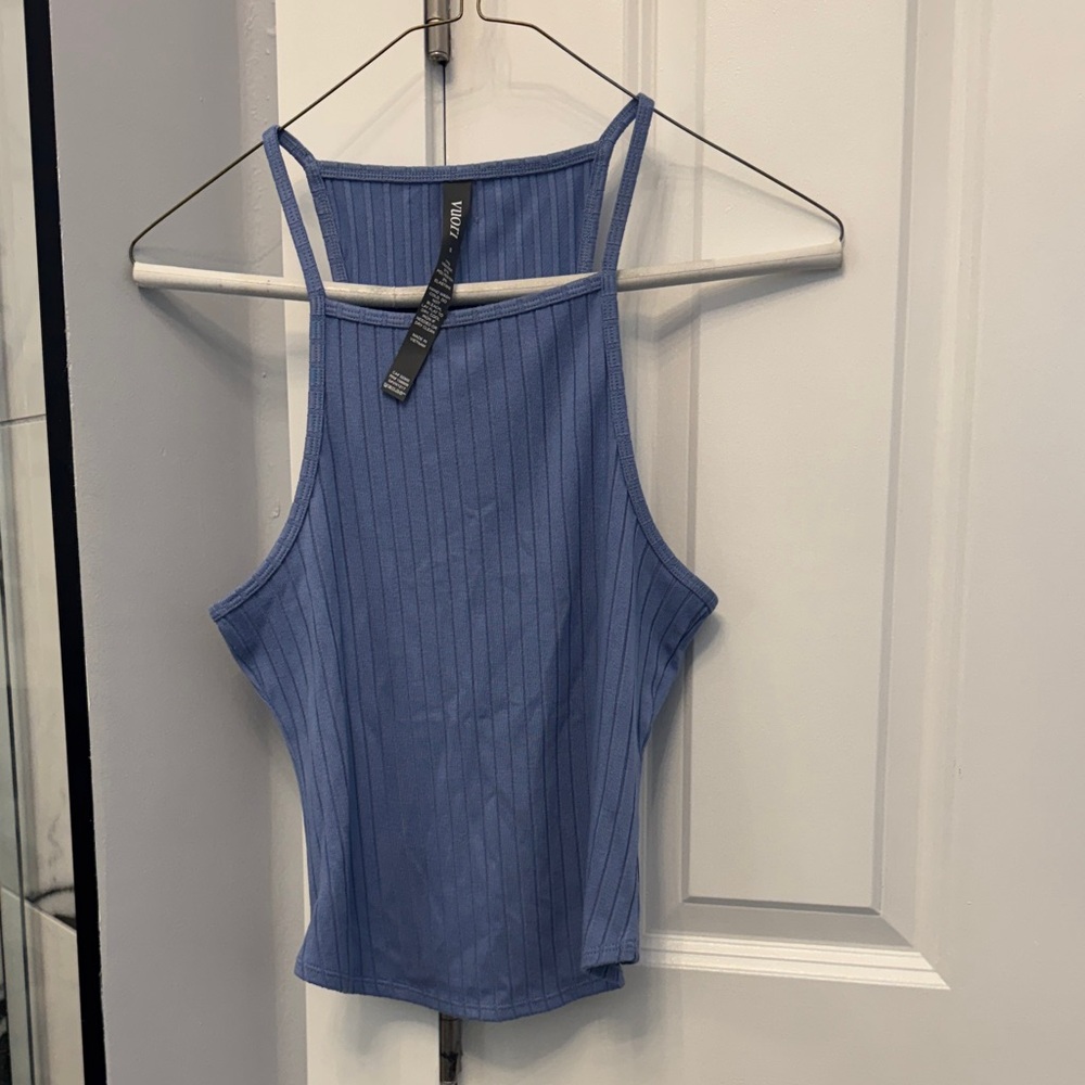 Vuori Sky Blue Ribbed Camisole